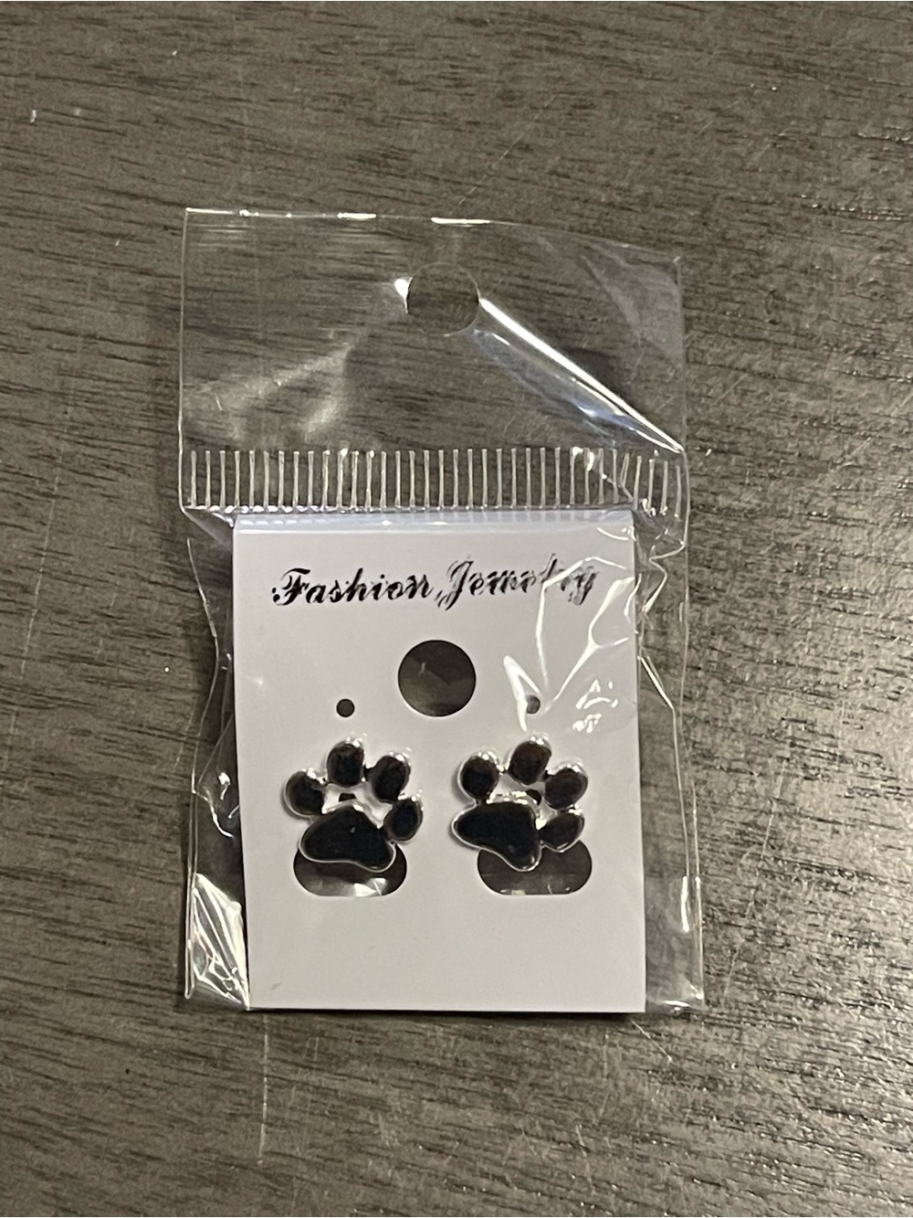 NEW Silver Paw Prints Stud Earrings